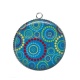 Pendentif Cabochon Argent - pois spirale