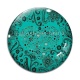 Cabochon Verre - coeur fleur