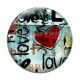 Cabochon Verre - love