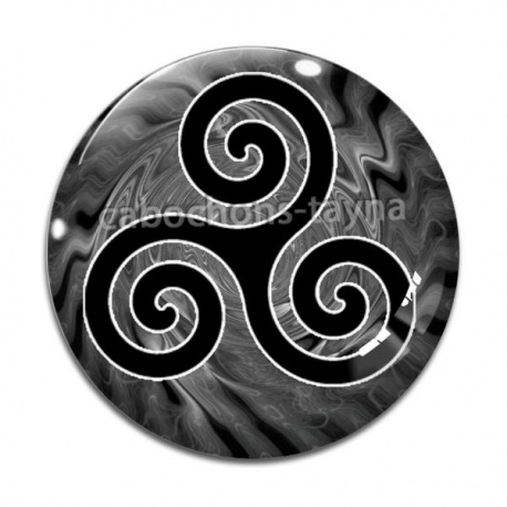 Cabochon Verre - motifs triskel
