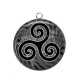 Pendentif Cabochon Argent - motifs triskel