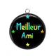 Pendentif Cabochon Argent - meilleur ami