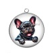 Pendentif Cabochon Argent -  chien