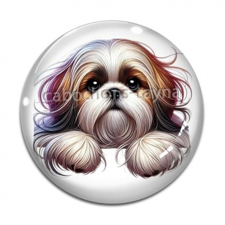 Cabochon Verre -  chien