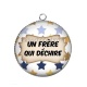 Pendentif Cabochon Argent - un frère qui déchire