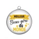 Pendentif Cabochon Argent - un beau père qui déchire