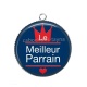 Pendentif Cabochon Argent - meilleur parrain