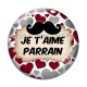 Cabochon Verre - je t'aime parrain