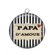 Pendentif Cabochon Argent - papa d'amour