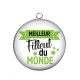 Pendentif Cabochon Argent - meilleur filleul