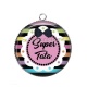 Pendentif Cabochon Argent - super tata