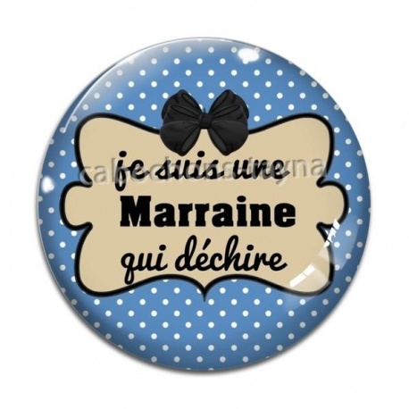Cabochon Verre - je suis une marraine qui déchire