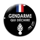 Cabochon Verre - gendarme qui déchire