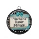 Pendentif Cabochon Argent - marraine super géniale