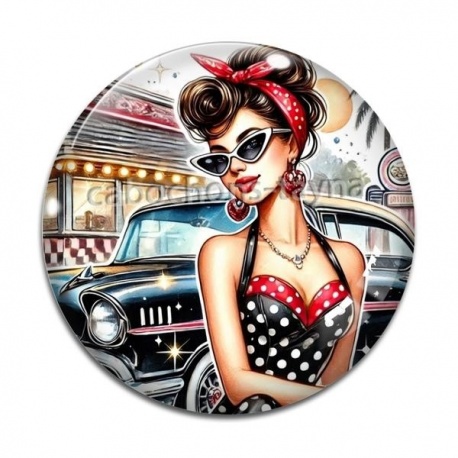 Cabochon Verre - pin up