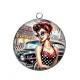 Pendentif Cabochon Argent - pin up