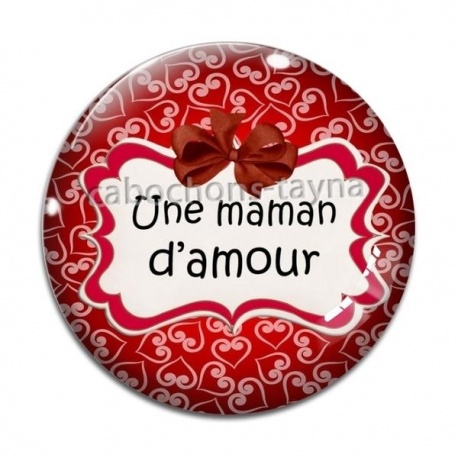 Cabochon Verre - une maman d'amour