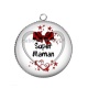 Pendentif Cabochon Argent - super maman