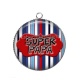 Pendentif Cabochon Argent - super papa