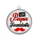 Pendentif Cabochon Argent - un papa formidable