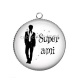 Pendentif Cabochon Argent - super ami