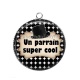 Pendentif Cabochon Argent - un parrain super cool