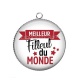 Pendentif Cabochon Argent - meilleur filleul