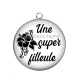 Pendentif Cabochon Argent - une super filleule