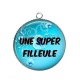 Pendentif Cabochon Argent - une super filleule