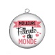 Pendentif Cabochon Argent - meilleure filleule