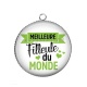 Pendentif Cabochon Argent - meilleure filleule
