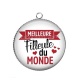 Pendentif Cabochon Argent - meilleure filleule