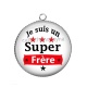 Pendentif Cabochon Argent - super frère