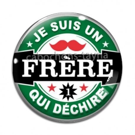 Cabochon Verre - je suis un frère qui déchire