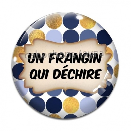 Cabochon Verre - un frangin qui déchire