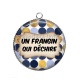 Pendentif Cabochon Argent - un frangin qui déchire