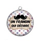 Pendentif Cabochon Argent - un frangin qui déchire