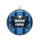 Pendentif Cabochon Argent - super frère