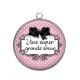 Pendentif Cabochon Argent - une super grande soeur