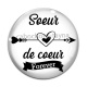 Cabochon Verre - soeur de coeur forever