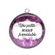 Pendentif Cabochon Argent - une petite soeur formidable