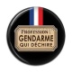 Cabochon Résine - gendarme qui déchire
