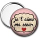 Miroir de poche - je t'aime ma soeur