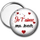 Miroir de poche - je t'aime ma soeur