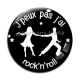 Cabochon Verre - j'peux pas j'ai rock n roll