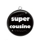 Pendentif Cabochon Argent - super cousine