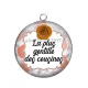 Pendentif Cabochon Argent - la plus gentille des cousines