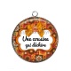 Pendentif Cabochon Argent - une cousine qui déchire