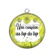 Pendentif Cabochon Argent - cousine au top du top