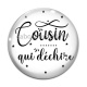 Cabochon Verre - cousin qui déchire